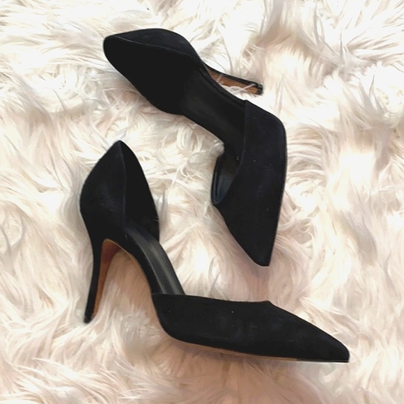 Vince Celeste D'orsay Black Suede Heels - Picture 3 of 16